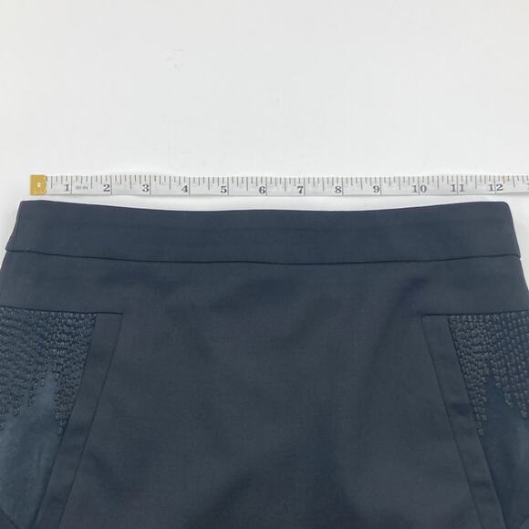 The Kooples Women's  Black Wool Pencil Skirt Knee Length Size 0 EU 32 - Picture 11 of 14